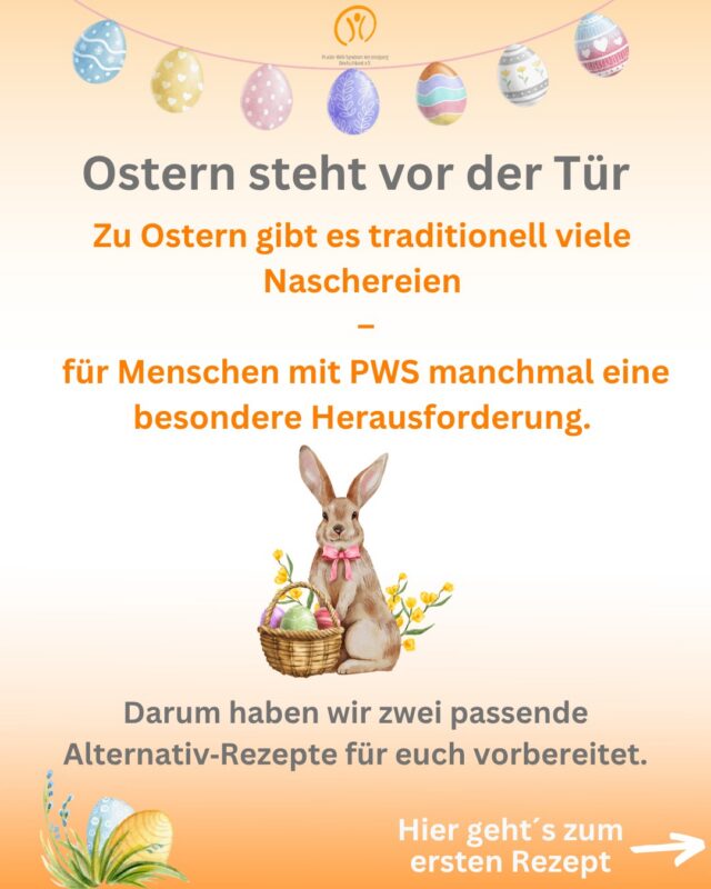🐣✨ Ostern steht vor der Tür – und damit auch viele süße Versuchungen. Für Menschen mit PWS kann das eine echte Herausforderung sein.
Darum haben wir zwei leckere, alltagstaugliche Alternativen für euch vorbereitet: den Lieblingskuchen vom Osterhasen 🐰🥕 – Karottenkuchen. In unserer Version ganz ohne zugesetzten Zucker und ohne Weißmehl.
Für alle, die es lieber herzhaft mögen, gibt es außerdem unsere proteinreiche, low‑carb Variante: die Zucchini‑Waffeln 🧇💚.
Auf den Slides findet ihr die Zutaten und die Zubereitung Schritt für Schritt 📋✨
Und jetzt interessiert uns eure Erfahrung:
Welche Osterrezepte funktionieren bei euch gut und sind für Menschen mit PWS geeignet?
Teilt eure Ideen gern in den Kommentaren – so entsteht eine Sammlung, von der viele Familien profitieren können 💛🐣

#PWS #PraderWilliSyndrom #Osterrezepte #LowCarbRezepte #Karottenkuchen