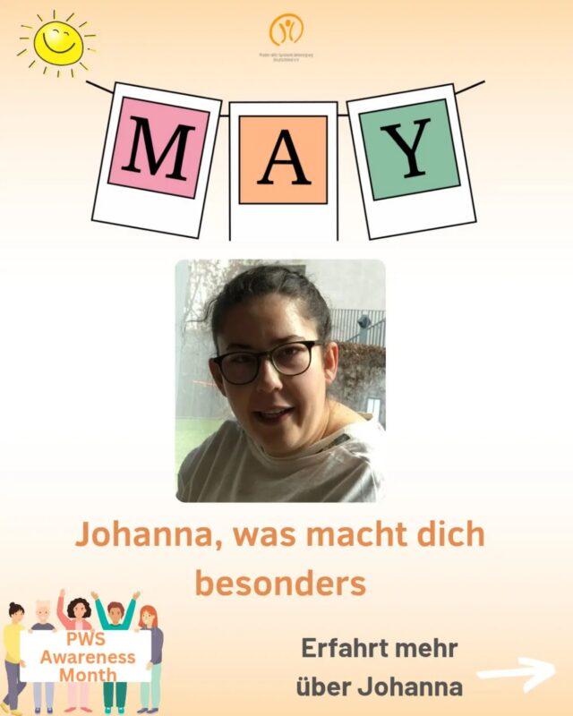 🎥 Jeder Mensch mit PWS ist einzigartig! 

Auf die Frage was macht dich einzigartig antwortet Johanna: „Meine Vorliebe für farbenfrohe Mandalas in Eigenkreation. Darauf bin ich ein wenig stolz!“ 

Ihre Kunstwerke 🖼️ strahlen Lebensfreude aus: kräftige Farben 🌈, fröhliche Sonnen, ein Schmetterling 🦋, ein Elefant 🐘 oder eine kleine Schnecke 🐌. Viele ihrer Motive stammen aus der Natur 🌿 und der Tierwelt 🐾. 

Wir haben ihre Kunstwerke für euch in einem Post zusammengestellt. Schaut unbedingt rein 👀! 

Neben dem Malen ist sie außerdem gerne in der Natur mit dem Fahrrad unterwegs oder verbringt Zeit mit Tieren. 

Vielen Dank, Johanna! 💛 

 

🧡 Den ganzen Mai zeigen wir, dass jeder Mensch mit PWS einzigartig ist. Und weil uns so viele tolle  Beiträge erreicht haben, machen wir auch im Juni weiter. 
👉 Deshalb fragen wir: Was macht dich besonders? Was macht dich einzigartig? 
👉 Macht mit und schickt uns ein kurzes Video: 
Habt Ihr ein besonderes Hobby, eine Stärke oder einen Charakterzug, der Euch ausmacht? Alles ist willkommen – ein Wort, ein Satz oder eine kleine Geschichte. 
✍️ Ihr möchtet lieber schreiben? Dann schickt uns ein Foto mit einem kurzen Text. 
Mit Eurer Hilfe können wir zeigen, wie vielfältig und einzigartig Menschen mit PWS sind. 
✨ Eure Beiträge veröffentlichen wir mit Eurer Zustimmung auf unserem Instagram-Kanal. 
➡️ Schickt uns ein kurzes Video oder Euren Text per Mail an info@prader-willi.de oder per WhatsApp an 0176 21596931 
🧡 Wir freuen uns auf Eure Videos und Beiträge! 

Findet Ihr Johannas Bilder auch so schön? Dann lasst es sie durch einen Like und ein Kommentar wissen.

#Mai #pws #besonders #einzigartig