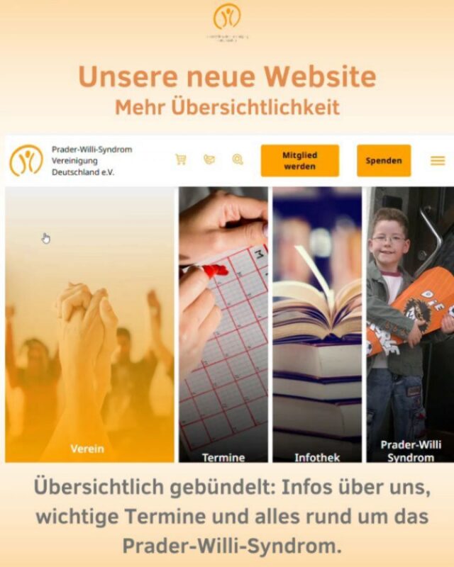 ✨ Unsere Website erstrahlt in neuem Glanz!
Nach vielen Monaten Arbeit ist der Relaunch von www.prader-willi.de online. Unsere neue Website bietet jetzt eine klare Struktur, eine freundliche und emotionale Gestaltung und vor allem eines: verlässliche Orientierung rund um das Prader Willi Syndrom (PWS).
Was haben wir konkret verbessert?
📌 Mehr Übersichtlichkeit & bessere Navigation
Ein zentrales Ziel des Relaunchs war es, die Orientierung zu erleichtern.
Dafür sorgen jetzt:
• eine Startseite, die sofort einen klaren Überblick über alle Inhalte bietet
• intuitive Rubriken wie Verein, Termine, Infothek und Prader Willi Syndrom
• ein übersichtliches Sandwichmenü
• ein Wegweiser auf Unterseiten, der durch längere Texte führt
So finden Nutzer schneller, was sie brauchen – egal ob Eltern, Fachkräfte oder Interessierte.
🌍 Barrierearm, mobil optimiert & inklusiv
Die neue Website ist barrierearm gestaltet und für mobile Geräte optimiert – damit wichtige Informationen jederzeit erreichbar bleiben.
🎨 Freundlicher, moderner & emotionaler gestaltet
Die neue Website wirkt durch viele Bilder von Menschen mit PWS deutlich wärmer und einladender. Die Gestaltung ist moderner, persönlicher und schafft mehr Nähe.
🤖 Mit dabei: Willi, der Erklärbär
Unser KI Chatbot unterstützt weiterhin dabei, komplexe Themen verständlich zu machen und Fragen rund um das Prader Willi Syndrom zu beantworten.
Der Relaunch wurde von der BARMER gefördert. Vielen Dank dafür! 

Wie gefällt Euch unsere neue Website?

#PraderWilliSyndrom #PWS #PWSVD #Relaunch #WebsiteRelaunch Barrierefrei.