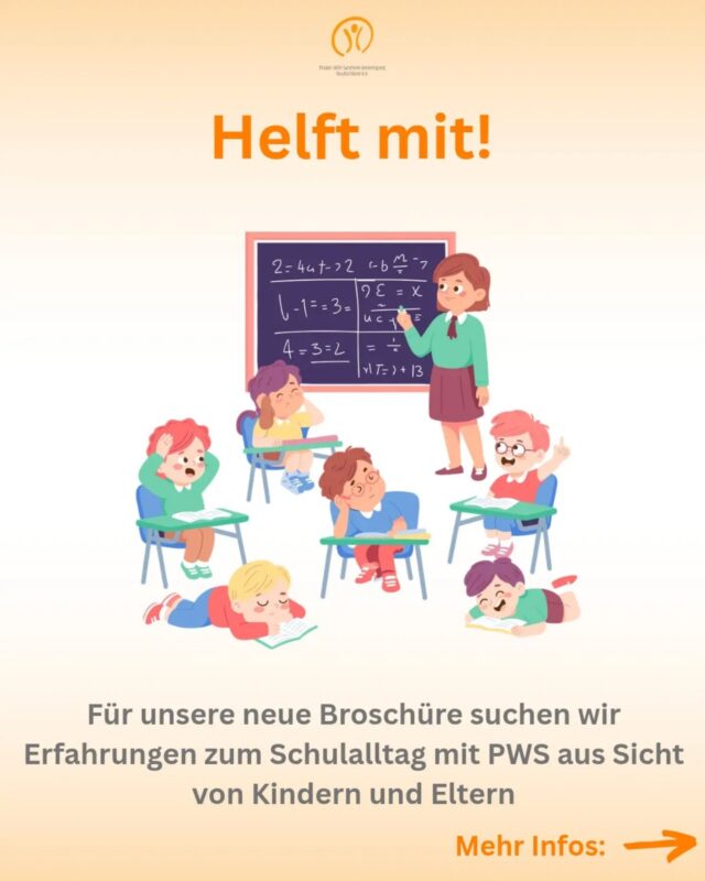 📚 Helft mit! Für unsere neue Broschüre suchen wir Erfahrungen zum Schulalltag mit PWS aus Sicht von Kindern und Eltern

Wir möchten einen Ratgeber für Lehrer und Lehrerinnen gestalten und die Perspektive von Schulkindern mit PWS und ihren Eltern mit einbringen. 👧👦🏫
Dafür brauchen wir Eure Unterstützung: 🤝 In unserem ersten Formular findet Ihr 23 Fragen rund um die Schulzeit, die Eure Kinder beantworten sollen. Im zweiten Formular stellen wir Euch fünf Fragen zu Eurer eigenen Perspektive als Eltern. 👨‍👩‍👧‍👦
Natürlich müsst Ihr nicht alle Fragen beantworten. Ihr könnt ganz frei entscheiden, auf welche Fragen Ihr eingehen möchtet und womit Ihr Euch wohlfühlt. 💙 Jede Antwort, jede Erfahrung und jede persönliche Geschichte trägt dazu bei, ein authentisches und lebendiges Bild des Schulalltags entstehen zu lassen, das Lehrern und Lehrerinnen hilft, Schülerinnen und Schüler mit PWS besser zu verstehen. 🌟📖
Ihr tippt nicht gerne? ⌨️ Dann könnt Ihr Eure Antworten auch einfach per Diktierfunktion auf dem Handy in das Textfeld sprechen. 🎙️📱

👉 Die QR-Codes im Beitrag führen zu den Umfragen für Eltern und für Schülerinnen & Schüler. Wir verlinken Euch die Formulare auch in unserer Story 

❤️ Vielen Dank, dass Ihr Euch die Zeit nehmt, Eure Erfahrungen mit uns zu teilen.🙏
#PWS #PraderWilliSyndrom #Schulalltag #Inklusion #Lehrer Eltern