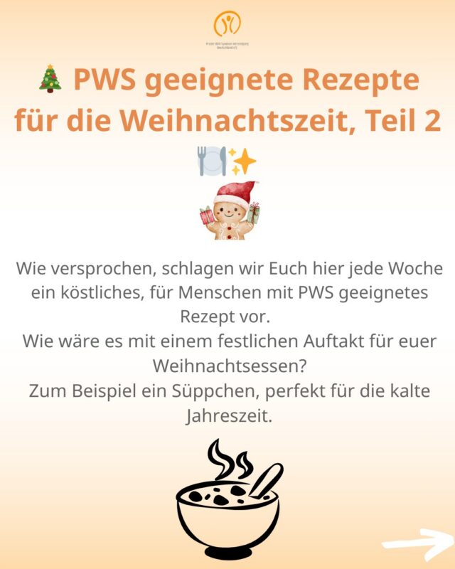 ✨ Teil 2 unserer PWS geeigneten Weihnachtsrezepte ✨
Wie wäre es mit einem festlichen Auftakt für euer Weihnachtsessen? Unser Kürbis Fenchel Süppchen ist leicht, aromatisch und perfekt für die kalte Jahreszeit.
Für 1 Portion braucht ihr: 100 g Kürbisfleisch, 25 g Fenchel, 1 TL Öl, 1 Msp. Koriander, 1 Msp. Anis, 250 ml Gemüsefond, Salz & Pfeffer, 100 g saure Sahne, Thymianblättchen.
Kürbis würfeln, Fenchel in feine Streifen schneiden. Fenchel in Öl bissfest dünsten, herausnehmen. Kürbis mit Koriander, Anis, Salz & Pfeffer würzen, mit heißem Fond aufgießen und 10–15 Minuten weichkochen. Fenchel wieder zugeben, alles pürieren, kurz aufkochen und die saure Sahne unterziehen. Mit Thymian und gerösteten Kürbiskernen garnieren – fertig ist eine wirklich leckere Vorspeise! 🎄✨
#PWSRezepte #Weihnachtsküche #KürbisFenchelSuppe #FestlichesMenü #Weihnachtsessen #AchtsamGenießen #LeckereWeihnachtszeit #Winterküche #Selbstgemacht