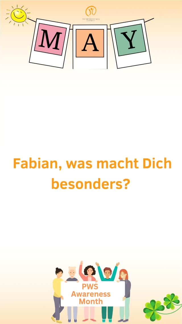 🎥 Jeder Mensch mit PWS ist einzigartig! 

Fabian ist 37 Jahre alt und lebt in Schwalmstadt allein in einer Wohnung. An drei Tagen in der Woche wird er betreut, am Wochenende kocht er selbst, und auch sonst erledigt er vieles eigenständig. 

Fabian hat uns erzählt, dass er auf dem ersten Arbeitsmarkt, in der Öffentlichkeitsarbeit und in der Stadtbibliothek Neustadt (Hessen), arbeitet. Dort fühlt er sich sehr wohl, denn er wird so angenommen, wie er ist. Seine Behinderung spielt keine Rolle – er wird als Mitarbeiter gesehen, und das bedeutet ihm sehr viel. 

Fabian hat viele Interessen: Er schwimmt gerne, fährt Rad, liest, geht ins Kino, liebt Spaziergänge mit Hunden und fährt leidenschaftlich gern Cabrio. Außerdem reist er viel, trifft Freunde und unternimmt gerne etwas. Hunde und Katzen liegen ihm besonders am Herzen. 

In seinem Video erzählt Fabian von seinen tollen Eigenschaften: Er ist nicht nur nett und freundlich, sondern hat auch immer ein offenes Ohr für andere 👂. Seine Hilfsbereitschaft macht ihn einzigartig – wenn jemand Unterstützung braucht, ist Fabian sofort zur Stelle. Besonders gut kann er zum Beispiel Menschen mit Behinderung beim Rollstuhl fahren helfen 👍 

Vielen Dank, lieber Fabian, dass du deine Geschichte mit uns teilst! 

🧡 Den ganzen Mai zeigen wir, dass jeder Mensch mit PWS einzigartig ist. 
👉 Deshalb fragen wir: Was macht dich besonders? Was macht dich einzigartig? 
👉 Macht mit und schickt uns ein kurzes Video: 
Habt Ihr ein besonderes Hobby, eine Stärke oder einen Charakterzug, der Euch ausmacht? Alles ist willkommen – ein Wort, ein Satz oder eine kleine Geschichte. 
✍️ Ihr möchtet lieber schreiben? Dann schickt uns ein Foto mit einem kurzen Text. 
Mit Eurer Hilfe können wir zeigen, wie vielfältig und einzigartig Menschen mit PWS sind. 
✨ Eure Beiträge veröffentlichen wir mit Eurer Zustimmung auf unserem Instagram-Kanal. 
➡️ Schickt uns ein kurzes Video oder Euren Text per Mail an info@prader-willi.de oder per WhatsApp an 0176 21596931 
🧡 Wir freuen uns auf Eure Videos und Beiträge! 

Sollen mehr Menschen Fabian kennenlernen? Dann teilt unseren Beitrag! 
 
#Einzigartig #PWS #Mac